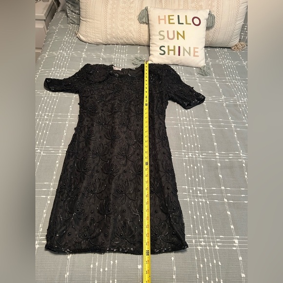 VTG Laurence Kazar black beaded dress - Picture 5 of 16